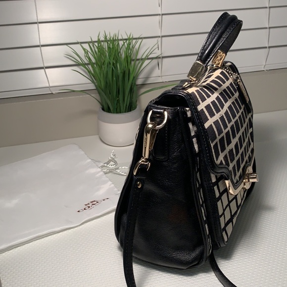 Coach Madison Small Sadie Flap Satchel In Graphic Print - Picture 7 of 15